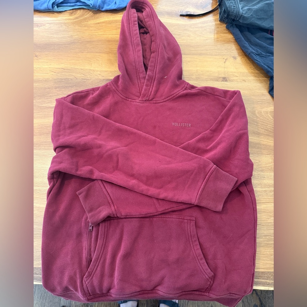 Hollister Burgundy Sweatshirt. Large